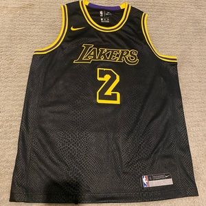 Kiss L lonzo ball lakers black mamba jersey never worn.